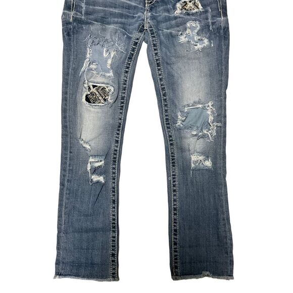 Miss Me Signature Frayed Ankle Jeans - Picture 3 of 13